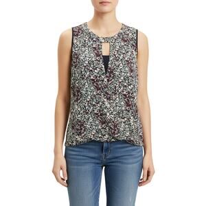 41 Hawthorn Clearwater Mixed Material Sleeveless Blouse Multicolor NWT Small